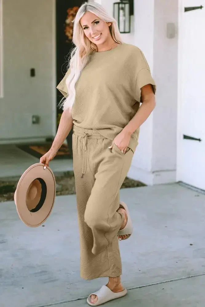 Double Take Full Size Texture Short Sleeve Top and Pants Set - Update AvenueVacation StyleTrendsi1001024392182441001024392182445cc4143a007c42dcb97114e7bf9b9966 - MaxCamel