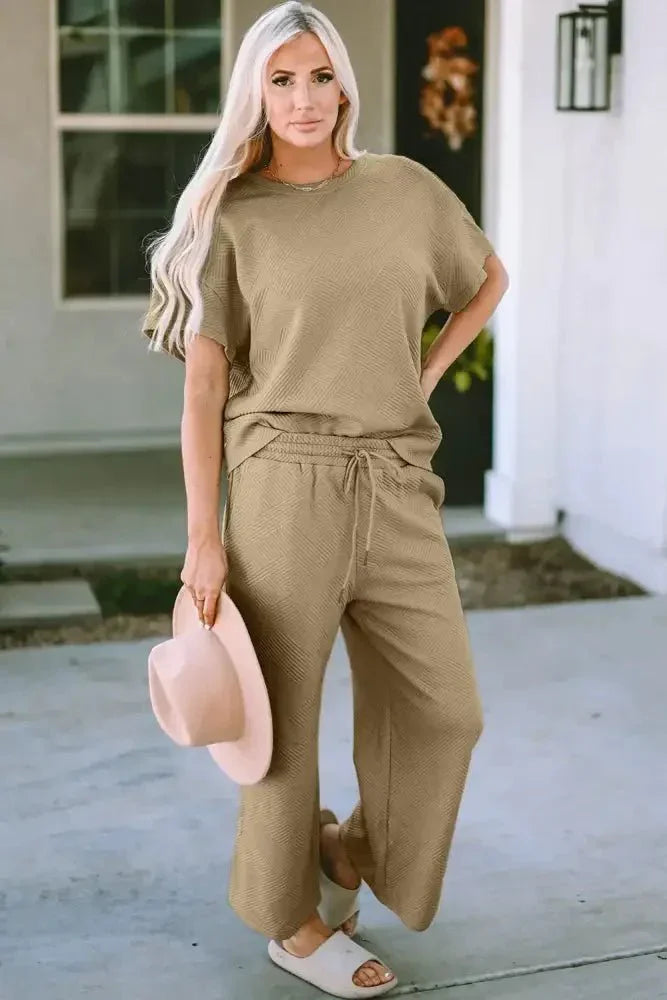 Double Take Full Size Texture Short Sleeve Top and Pants Set - Update AvenueVacation StyleTrendsi100102439218244100102439218244440b03e139a54cfc93a5aeaad5b309d0 - MaxCamel