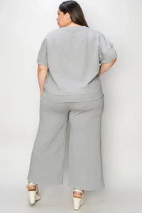 Double Take Full Size Texture Short Sleeve Top and Pants Set - Update AvenueVacation StyleTrendsi100102439219187100102439219187dd54c651 - 5542 - 40c0 - a6dc - c43c84d8b2dc - MaxCloudy Blue