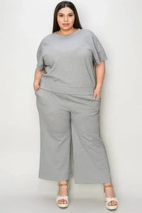 Double Take Full Size Texture Short Sleeve Top and Pants Set - Update AvenueVacation StyleTrendsi1001024392191871001024392191876e314d56 - 8bbf - 4931 - a9dd - c77dfee6c913 - MaxCloudy Blue
