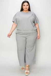 Double Take Full Size Texture Short Sleeve Top and Pants Set - Update AvenueVacation StyleTrendsi100102439219187100102439219187fa3b3600 - e10a - 4d31 - 82dd - a7e7ad9365fa - MaxCloudy Blue