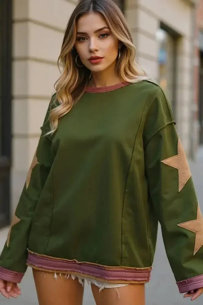 Double Take Star Patched Long Sleeve Sweatshirt - Update AvenueHonor the Stars and StripesTrendsi100100534301130100100534301130e4169705 - 819a - 4e32 - a3f3 - 7abec1726e32 - MaxMoss