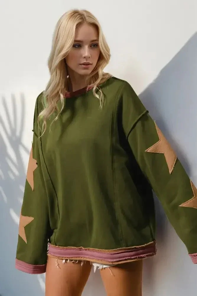 Double Take Star Patched Long Sleeve Sweatshirt - Update AvenueHonor the Stars and StripesTrendsi1001005343011301001005343011305a4bd55e - 6beb - 4d82 - bafe - ae436bdd2604 - MaxMoss