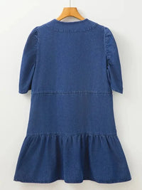 Drawstring High Waist Puff Sleeve Denim Mini Dress - Update AvenueDenim Dresses & SkirtsTrendsi100100553548707100100553548707e8a81aef807640308c1d9b61aab99971 - Max - OriginNavy