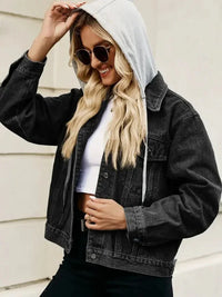Drawstring Hooded Button Up Denim Jacket - Update AvenueTrendsi100100610623890100100610623890df2ce16ad65d48228d98a92bb4cf972e - MaxBlack