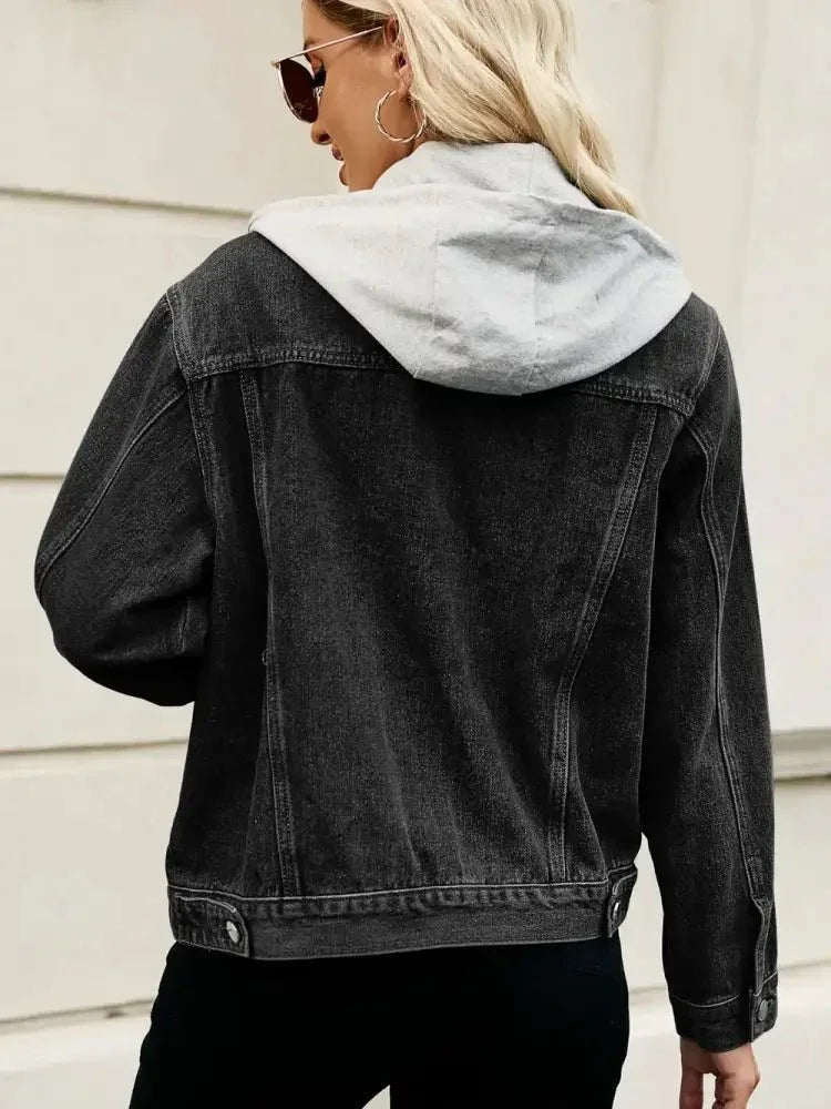 Drawstring Hooded Button Up Denim Jacket - Update AvenueTrendsi100100610623890100100610623890c68ec4a4777741cd817539218d92bdbf - MaxBlack