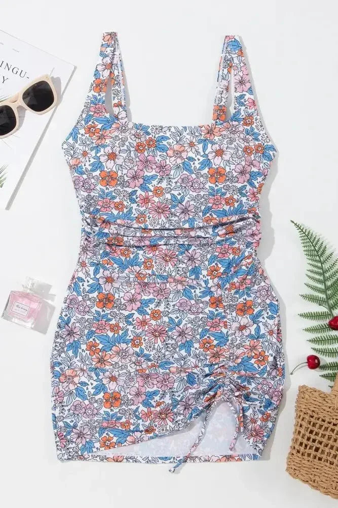Drawstring Printed Wide Strap Swim Dress - Update AvenueTrendsi10010020918138010010020918138059621787 - f771 - 41a9 - 9440 - 620a2a8c9770 - MaxFloral