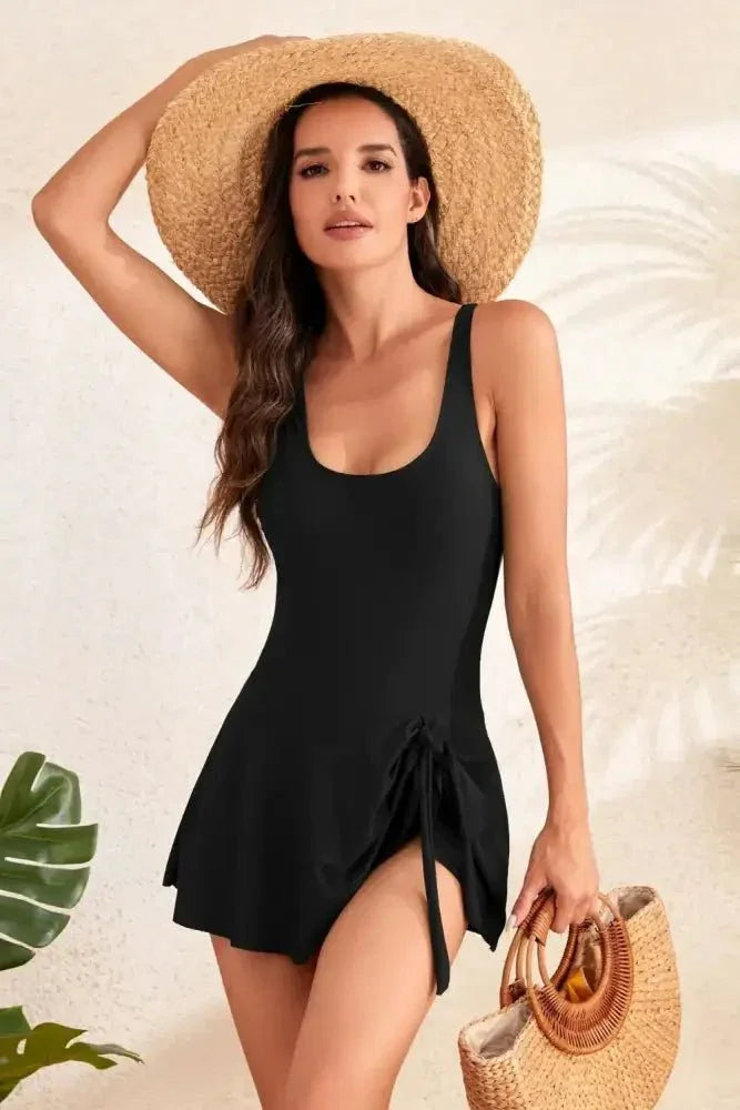 Drawstring Scoop Neck Wide Strap One - Piece Swimwear - Update AvenueTrendsi100100254599710100100254599710db7afc06 - 0b48 - 4c4d - a270 - 24e37f23e1b8 - MaxBlack