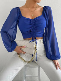 Drawstring Sweetheart Neck Cropped Top - Update AvenueTrendsi100101371353706100101371353706638f9f72b63c47f0b859c71c122f6a0e - MaxRoyal Blue