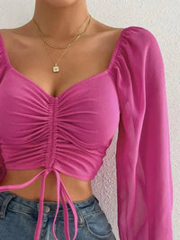 Drawstring Sweetheart Neck Cropped Top - Update AvenueTrendsi100101371358517100101371358517b20facbfcfa1431e99e27d1b31753219 - MaxMoonlit Mauve