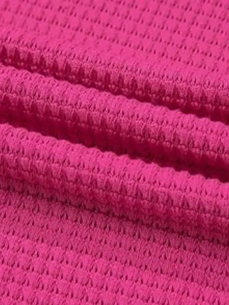 Drawstring Waffle - Knit Short Sleeve Hooded Top - Update AvenueT-ShirtsTrendsi100100465162608100100465162608e6c591bc - 0d15 - 4847 - b52d - 5e89a209aaba - Max - OriginHot Pink