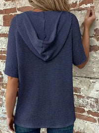 Drawstring Waffle - Knit Short Sleeve Hooded Top - Update AvenueT-ShirtsTrendsi100100465163198100100465163198159fef83 - 6b4a - 4fd0 - a129 - 62d96a26bbf4 - Max - OriginIndigo