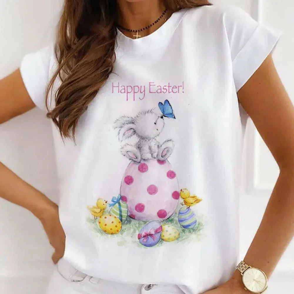 Easter T-shirt women's European size Easter short - sleeved spot tops rabbit print tops European and American plus size women - Update AvenueUpdate Avenues211773282591001Easter T-shirt women's European size Easter short - sleeved spot tops rabbit print tops European and American plus size women - Update AvenuesS