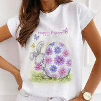 Easter T-shirt women's European size Easter short - sleeved spot tops rabbit print tops European and American plus size women - Update AvenueUpdate Avenues211773282591001Easter T-shirt women's European size Easter short - sleeved spot tops rabbit print tops European and American plus size women - Update AvenuesS
