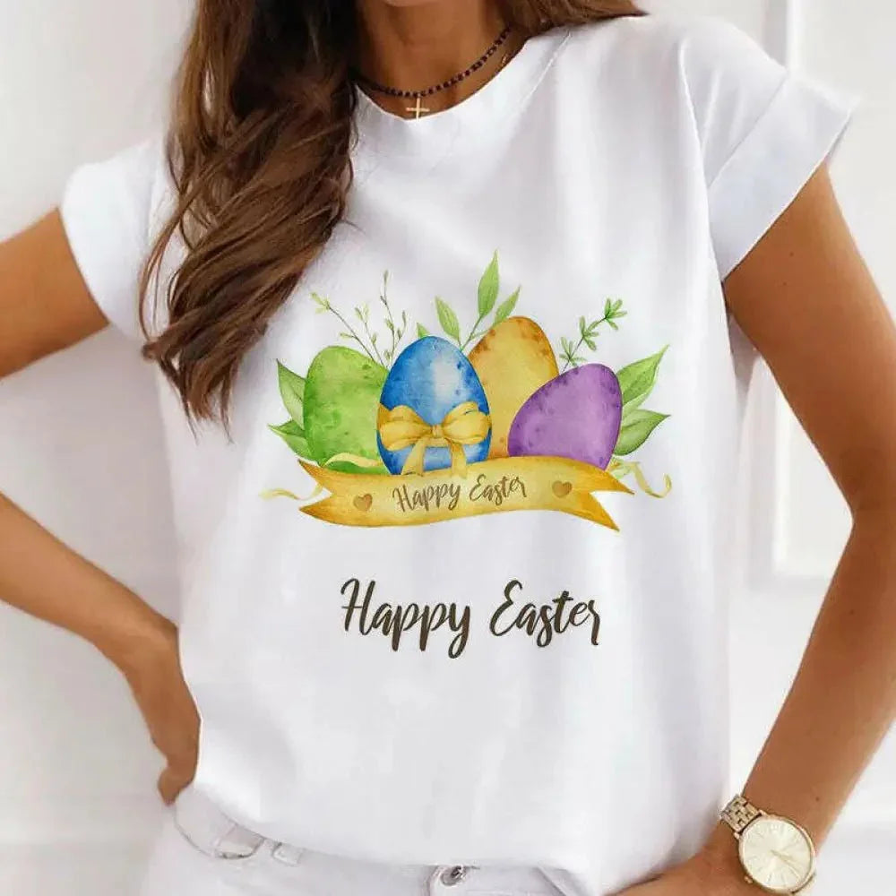 Easter T-shirt women's European size Easter short - sleeved spot tops rabbit print tops European and American plus size women - Update AvenueUpdate Avenues211773282591001Easter T-shirt women's European size Easter short - sleeved spot tops rabbit print tops European and American plus size women - Update AvenuesS