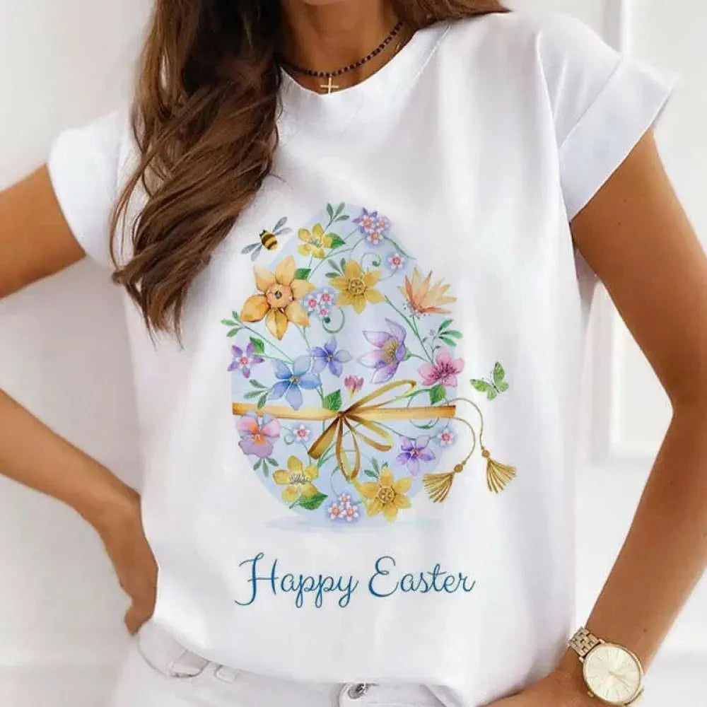 Easter T-shirt women's European size Easter short - sleeved spot tops rabbit print tops European and American plus size women - Update AvenueUpdate Avenues211773282591002Easter T-shirt women's European size Easter short - sleeved spot tops rabbit print tops European and American plus size women - Update AvenuesS