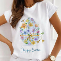 Easter T-shirt women's European size Easter short - sleeved spot tops rabbit print tops European and American plus size women - Update AvenueUpdate Avenues211773282591002Easter T-shirt women's European size Easter short - sleeved spot tops rabbit print tops European and American plus size women - Update AvenuesS