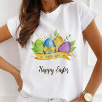 Easter T-shirt women's European size Easter short - sleeved spot tops rabbit print tops European and American plus size women - Update AvenueUpdate Avenues211773282591003Easter T-shirt women's European size Easter short - sleeved spot tops rabbit print tops European and American plus size women - Update AvenuesXXXL