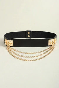 Elastic Belt with Chain - Update AvenueTrendsi101300215175453101300215175453Elastic Belt with ChainBlack