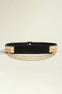 Elastic Belt with Chain - Update AvenueTrendsi101300215175453101300215175453Elastic Belt with ChainBlack