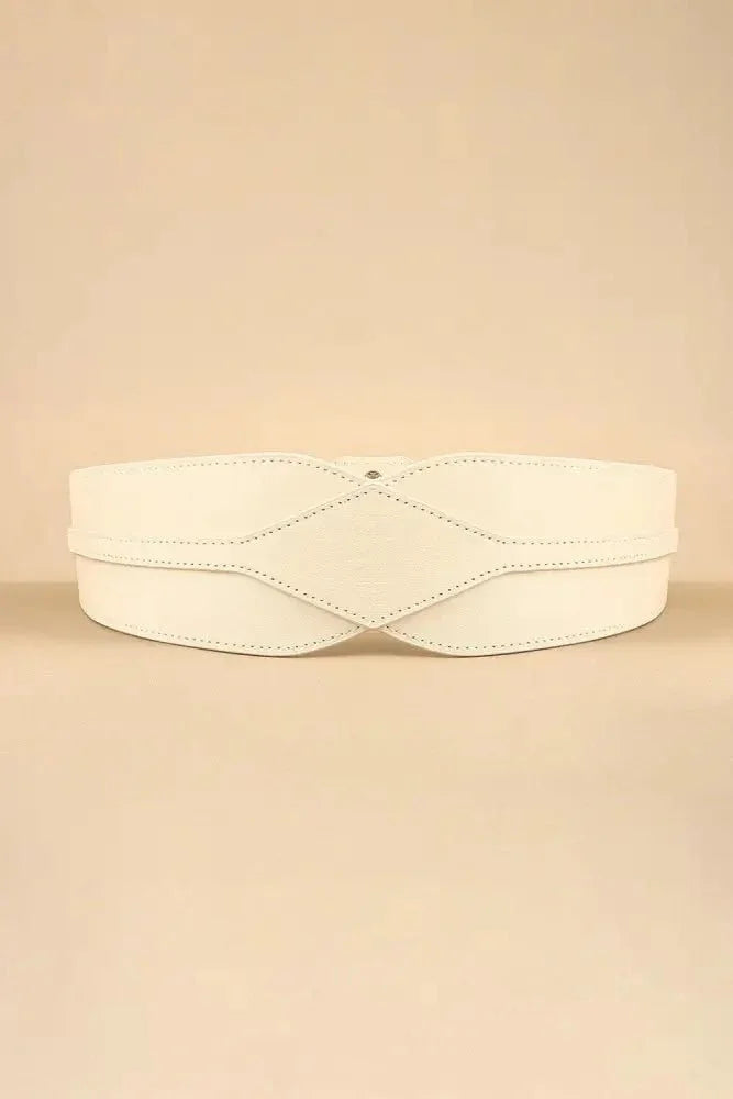 Elastic Wide PU Belt - Update AvenueTrendsi100100736210916100100736210916Elastic Wide PU BeltIvory