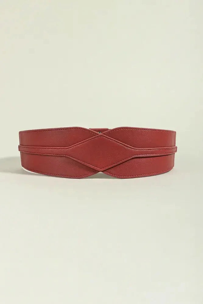 Elastic Wide PU Belt - Update AvenueTrendsi100100736214810100100736214810Elastic Wide PU BeltBurgundy
