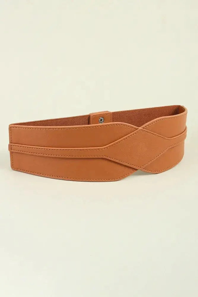 Elastic Wide PU Belt - Update AvenueTrendsi100100736218567100100736218567Elastic Wide PU BeltCaramel