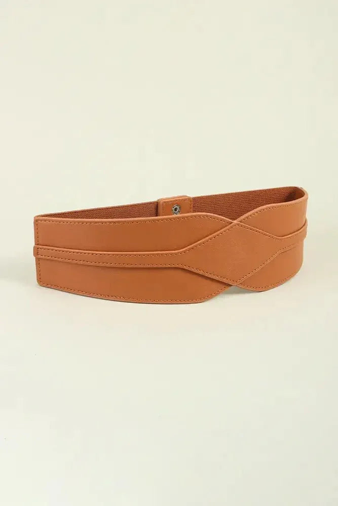 Elastic Wide PU Belt - Update AvenueTrendsi100100736218567100100736218567Elastic Wide PU BeltCaramel
