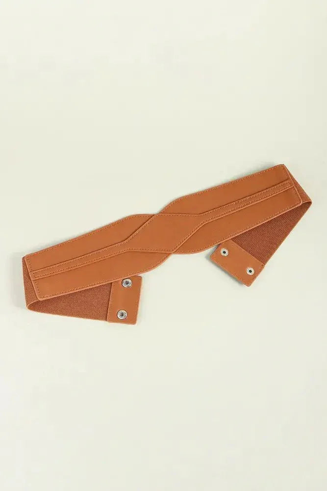 Elastic Wide PU Belt - Update AvenueTrendsi100100736218567100100736218567Elastic Wide PU BeltCaramel