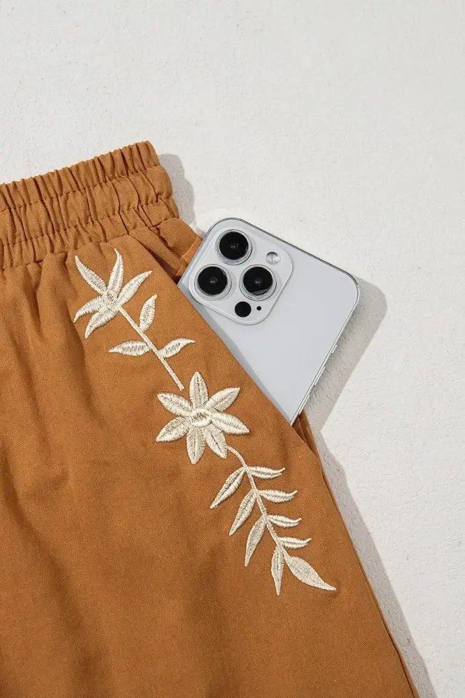Embroidered Boho Tasseled Drawstring Elastic Waist Casual Shorts - Update AvenueBoho VibesTrendsi1001005276930201001005276930209c8e0262 - 4401 - 4479 - b274 - 9251c3083da4 - Max - OriginCaramel