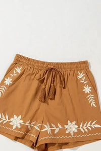 Embroidered Boho Tasseled Drawstring Elastic Waist Casual Shorts - Update AvenueBoho VibesTrendsi100100527693020100100527693020f2622b8c - 6e03 - 4b11 - b9e2 - 2f99c094fa80 - Max - OriginCaramel