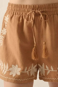 Embroidered Boho Tasseled Drawstring Elastic Waist Casual Shorts - Update AvenueBoho VibesTrendsi100100527693020100100527693020ab766b9a - 6c2c - 4292 - 9ba2 - a422a0cda88c - Max - OriginCaramel