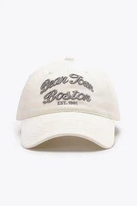 Embroidered Graphic Adjustable Baseball Cap - Update AvenueTrendsi101300204185911101300204185911Embroidered Graphic Adjustable Baseball CapIvory