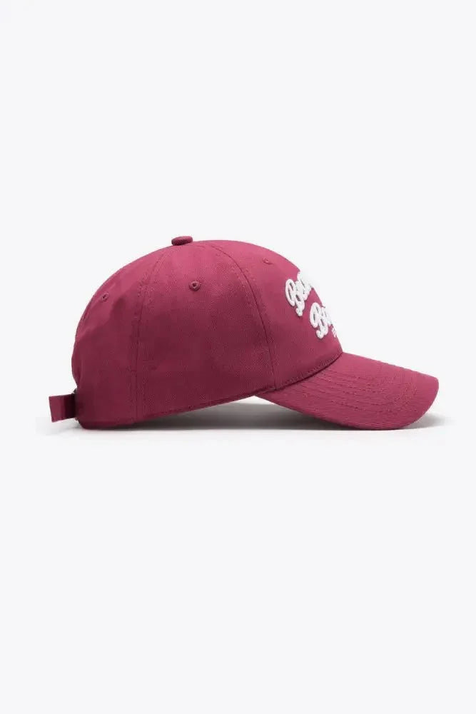 Embroidered Graphic Adjustable Baseball Cap - Update AvenueTrendsi101300204189624101300204189624Embroidered Graphic Adjustable Baseball CapDeep Red