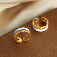 Enamel 18K Gold - Plated Open Ring - Update AvenueRingTrendsi100500934312763100500934312763Enamel 18K Gold - Plated Open RingSilver