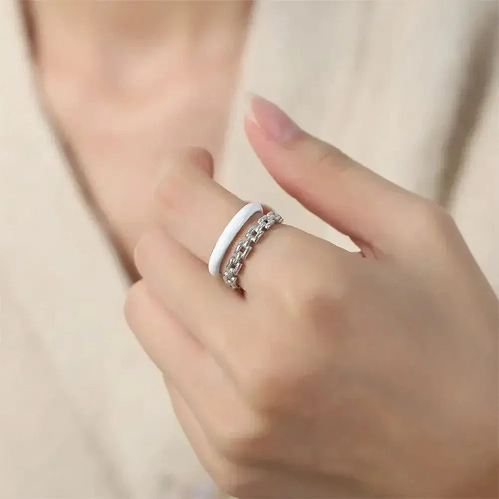 Enamel 18K Gold - Plated Open Ring - Update AvenueRingTrendsi100500934314520100500934314520Enamel 18K Gold - Plated Open RingWhite