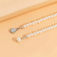European and American cross - border jewelry niche DIY beaded geometric necklace imitation pearl retro creative water drop pendant necklace - Update AvenueUpdate Avenues211160675653001European and American cross - border jewelry niche DIY beaded geometric necklace imitation pearl retro creative water drop pendant necklaceWhite K 4666