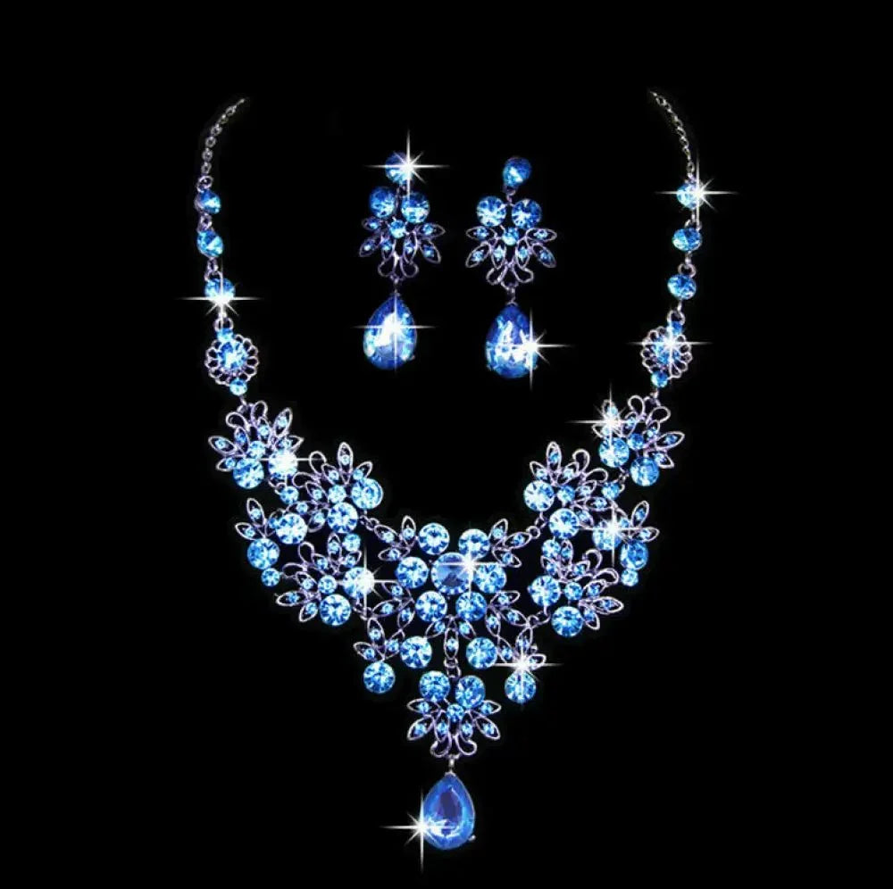 European and American foreign trade wedding butterfly big water drop necklace earrings set wedding jewelry bridal wedding jewelry accessories - Update AvenueUpdate Avenues218832507964001European and American foreign trade wedding butterfly big water drop necklace earrings set wedding jewelry bridal wedding jewelry accessories - Update Avenuesblue