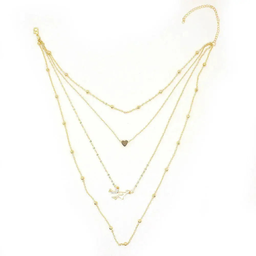 European and American jewelry adults lead villains love rice beads rhinestones 4 - layer necklace thanksgiving parent - child necklace - Update AvenueUpdate Avenues211067164658001European and American jewelry adults lead villains love rice beads rhinestones 4 - layer necklace thanksgiving parent - child necklaceXL001 - Gold