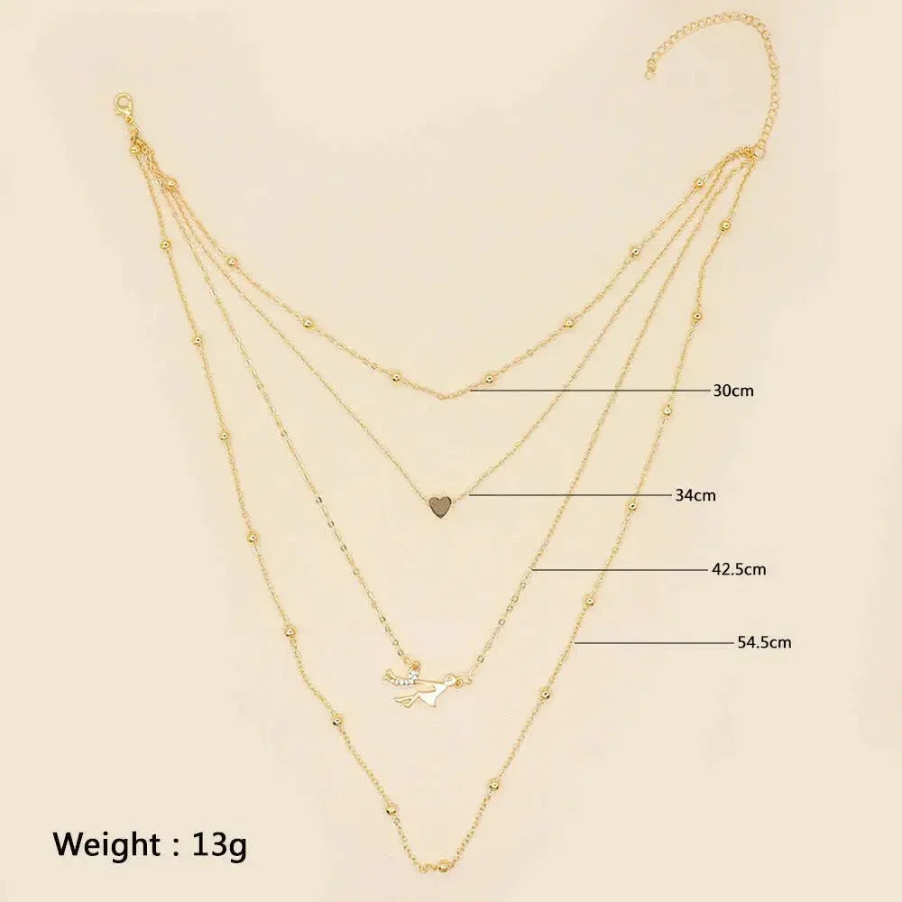 European and American jewelry adults lead villains love rice beads rhinestones 4 - layer necklace thanksgiving parent - child necklace - Update AvenueUpdate Avenues211067164658001European and American jewelry adults lead villains love rice beads rhinestones 4 - layer necklace thanksgiving parent - child necklaceXL001 - Gold