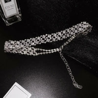 European and American simple full diamond necklace trendy fashion exaggerated personality clavicle chain net celebrity wholesale simple neck accessories women - Update AvenueUpdate Avenues211328819040001European and American simple full diamond necklace trendy fashion exaggerated personality clavicle chain net celebrity wholesale simple neck accessories womenSilver