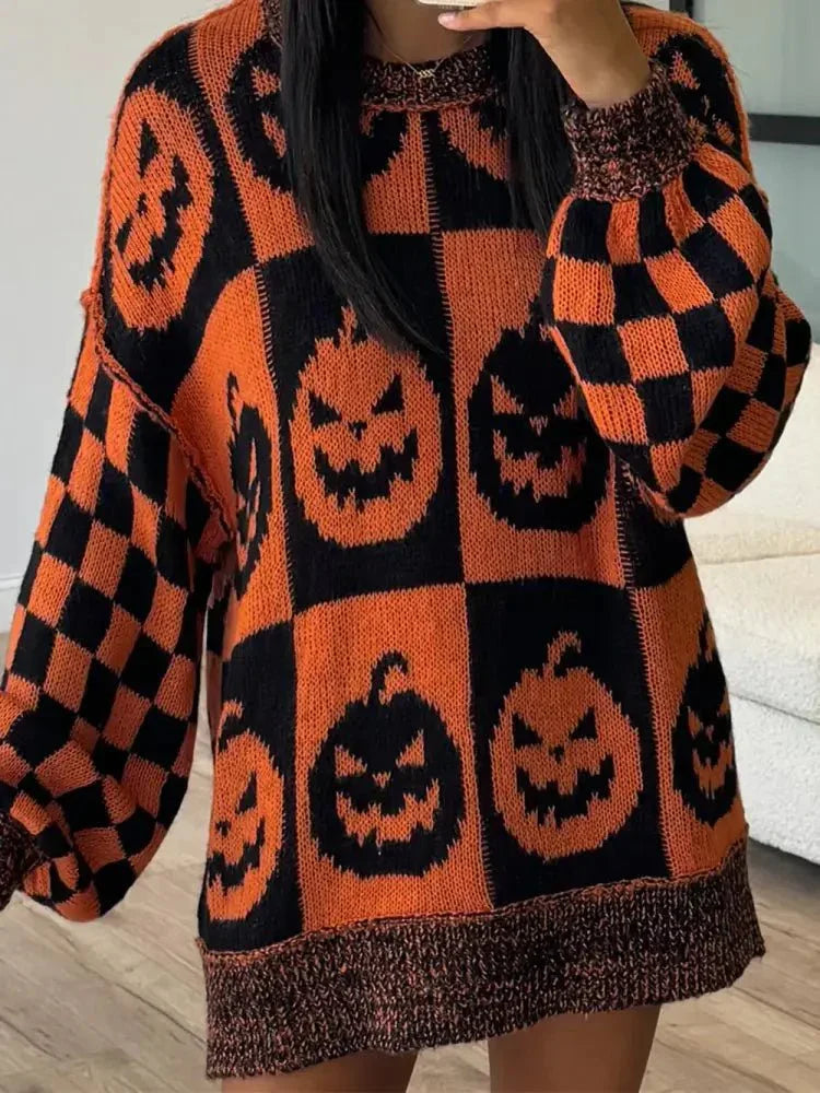 Exposed Seam Pumpkin Round Neck Long Sleeve Sweater - Update AvenueHalloweenTrendsi1001000506314261001000506314268723ac02 - 44c6 - 4d42 - 9282 - f9b3734e6e37 - MaxOchre