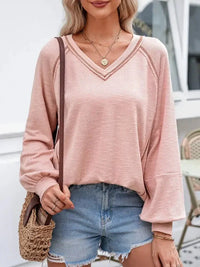 Exposed Seam Ribbed Knit V Neck Top - Update AvenueDaily EssentialsTrendsi1001001445046921001001445046922d8cc611 - f218 - 43bd - 9e73 - d83b28d9001f - Max - OriginDusty Pink
