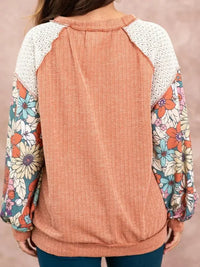 Exposed Seam Round Neck Blouse - Update AvenueTrendsi100101737074954100101737074954ea6ef64b696f450394224a411e641b49 - MaxCoral