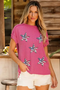 Exposed Seam Star Round Neck Short Sleeve Top - Update AvenueHonor the Stars and StripesTrendsi100100137761741100100137761741fb0e654c - 2d49 - 42ed - b822 - 65e2df80c28c - MaxHot Pink