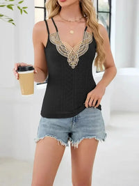 Eyelet Double Strap Cami - Update AvenueTrendsi100100441272054100100441272054f47a8021e75d46e58cea7a063e4db47c - Max - OriginBlack