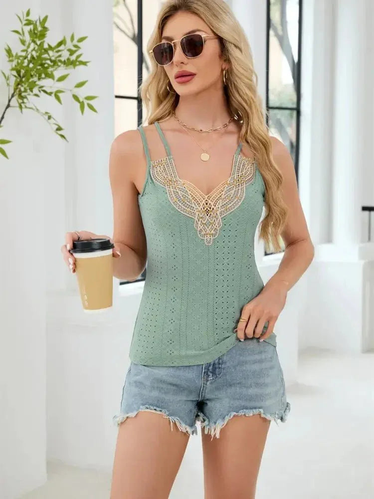 Eyelet Double Strap Cami - Update AvenueTrendsi100100441274749100100441274749d7b931eecd574dc5a175b2d4dea4dff4 - Max - OriginSage