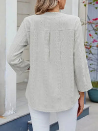 Eyelet Notched Roll - Tab Sleeve Top - Update AvenueT-ShirtsTrendsi10010051751884310010051751884379a06b62 - d98e - 4701 - af68 - e60a9136d5a5 - Max - OriginLight Gray