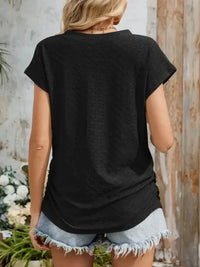 Eyelet V - Neck Short Sleeve Top - Update AvenueT-ShirtsTrendsi100100339046924100100339046924ee72e24d - 7f68 - 4365 - 9167 - 6f9feeaefe9f - Max - OriginBlack