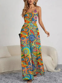 FAM - FAM Decorative Button Spaghetti Strap Wide Leg Jumpsuit - Update AvenueVacation StyleTrendsi10010076623180710010076623180736d6cb4f - 1868 - 4f35 - 868a - 3198e872cce8 - MaxMulticolor